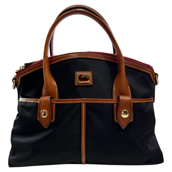 Dooney & Bourke Handbags - DOONEY AND BOURKE WAYFARER BLACK NYLON SATCHEL HANDBAG CROSSBODY PURSE